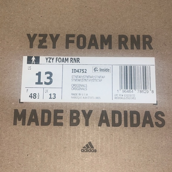 adidas Mens Yeezy Foam Runner Stone Sage Size 13 main image 11